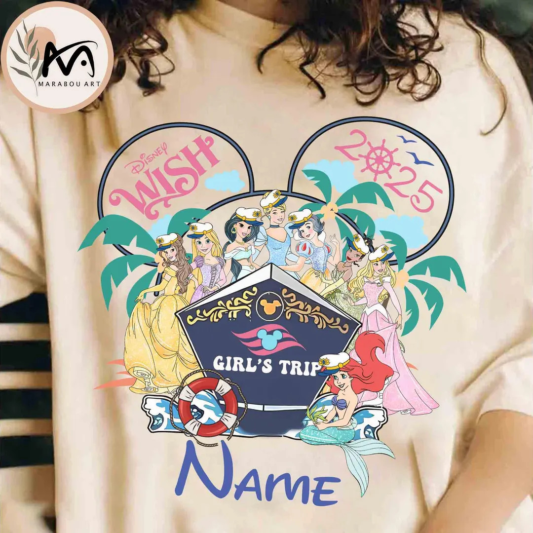 Personalized Disney Princess Cruise Trip T-shirt, Disney Wish Wonder Fantasy Magic Wish, Disney F... | Etsy (US)
