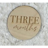 Baby Milestone, With Block Font, Shower Gift, Newborn Wooden Milestone, Circle With Month, Infant Milestone | Etsy (US)