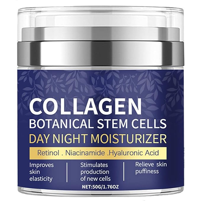 Collagen Face Moisturizer with Airless Pump - Collagen Botanical Stem Cells Cream for Skin with R... | Amazon (US)