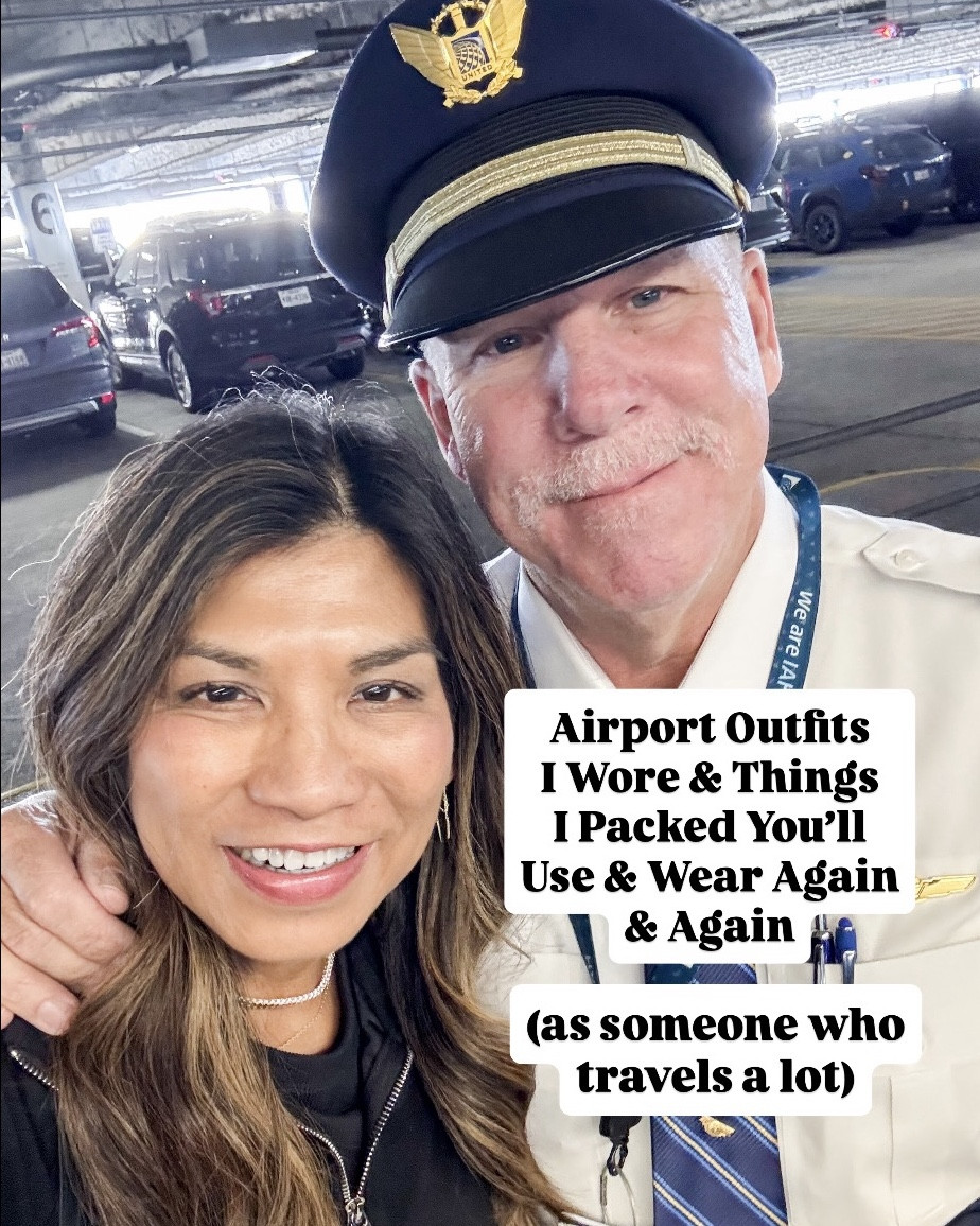 I’m 5’2” 118#ish for reference 
Sweatpant Jeans: Size down- I’m wearing size 25.These are ankle pants in the wash Venice and no distressing at all. . I’m also linking the full length. You get 20% off discount on their site if you sign up to receive text messages(1st time customer). 
Red set and Storm  Gray Set are in size XS tts.
Adidas sneakers size down half.

Things I always pack when flying: 
•Amazon Clear Bags(medium)  for toiletries(easy to see); 
•Lightweight makeup bag(I have it in black and pink)- easy to clean; 
•neutral crossbody bag for day and night(comes with short strap for nighttime- I have black and taupe in small-100% Italian Leather); •
•Quality luggage(tan)- I just switched to this-premium quality at a more affordable price than designer; I ordered the black too. This is the regular size(comes in a smaller size).
•personal airport bag-lightweight and has tons of compartment; 
•Amazon packing cubes, 
•affordable Cashmere scarf, 
•Amazon compression socks; 
•Amazon tiny clear bottles for serum and oil;  
•night light; 
•Amazon pill  box in large(privacy, clear on the inside); 

Quilted jacket(with Sweatpant jeans) in small tts.
Boots tts
Travel essentials, Airport outfit, travel outfit, jeans, Amazon finds, fall outfits,fashion over 40, over 50 style, midlife fashion, petite fashion,midlife fashion, affordable fashion, fashion over40 

#LTKTravel #LTKPetite #LTKOver40