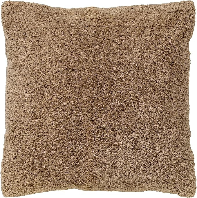 Creative Co-Op 18 Inches Square Cotton Tufted Chambray Back, Mustard and Natural Pillow, Yellow | Amazon (US)