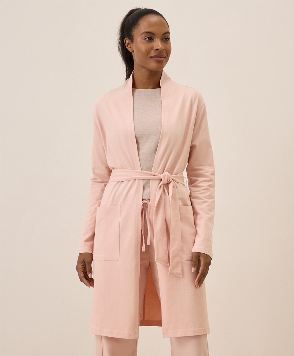 Women's Peach Cool Stretch Lounge Duster XX | Pact Apparel
