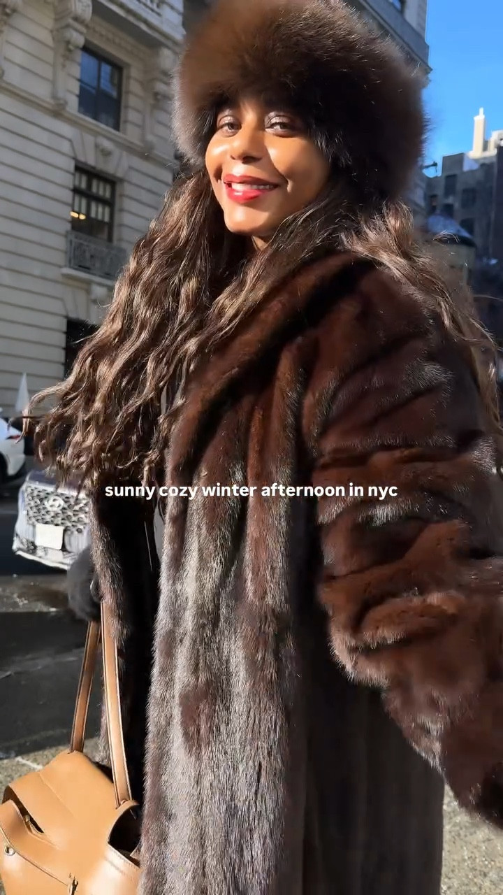 Cozy winter outfit in nyc 🤍 out and about in tis cozy cold weather outfit idea. Wearing this gorgeous Tod’s leather handbag, luxe brown faux fur coat, leather flared trousers from AG Jeans, faux fur hat, ankle boots, and more. Linking this entire outfit below! … 
For more links to tabitha stretch belt, women’s airy sleek deep zip pullover sweatshirt, swiftly tech long-sleeve shirt, satchel bags, calf hair shoes, nighttime routine, winter denim, toasty blush, date night outfits, valentines outfit women, follow me on LTK! ✨


#LTKstorytime #LTKWorkwear #LTKootd