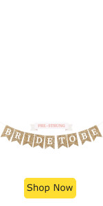 Pre-Strung Bride To Be Banner - NO DIY - Gold Glitter Bachelorette Bridal Party Banner - Pre-Stru... | Amazon (US)