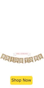 Pre-Strung Bride To Be Banner - NO DIY - Gold Glitter Bachelorette Bridal Party Banner - Pre-Stru... | Amazon (US)