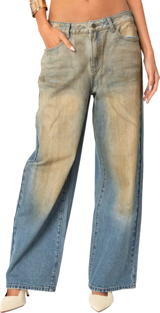 Muddy Wash Wide Leg Jeans | Nordstrom