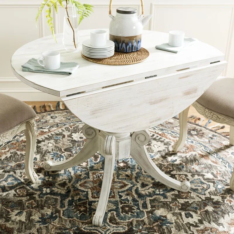 Cueto Drop Leaf Solid Wood Pine Pedestal Dining Table | Wayfair Professional