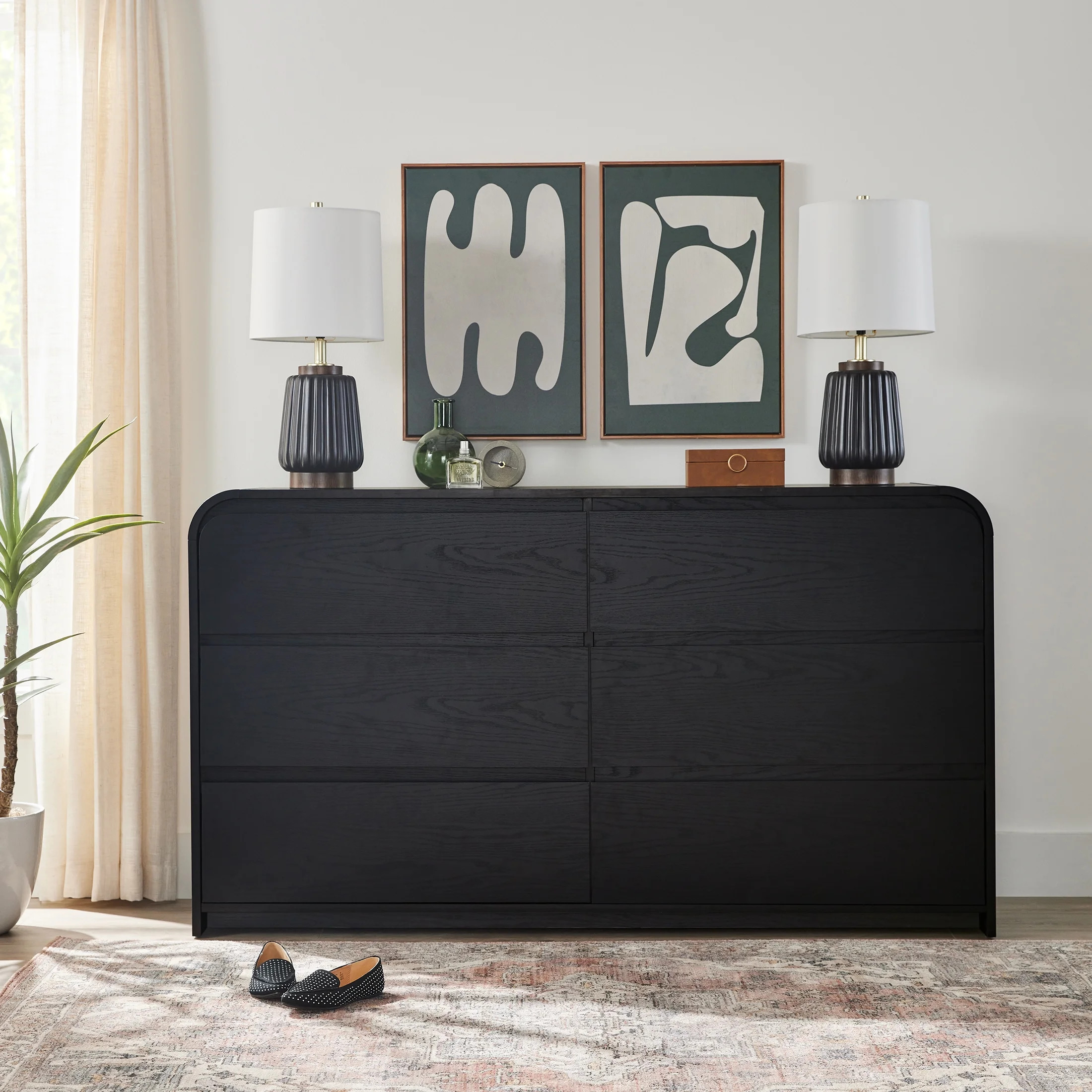 Better Homes & Gardens Juliet 6 Drawer Dresser, Black Finish | Walmart (US)