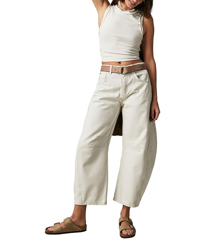 Women's Free People We The Free Good Luck Mid-Rise Barrel Jeans | Zappos.com