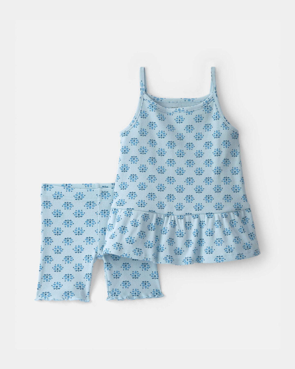 Toddler Girl 2-Piece Tank Top & Short Set - Blue | Carter's Inc