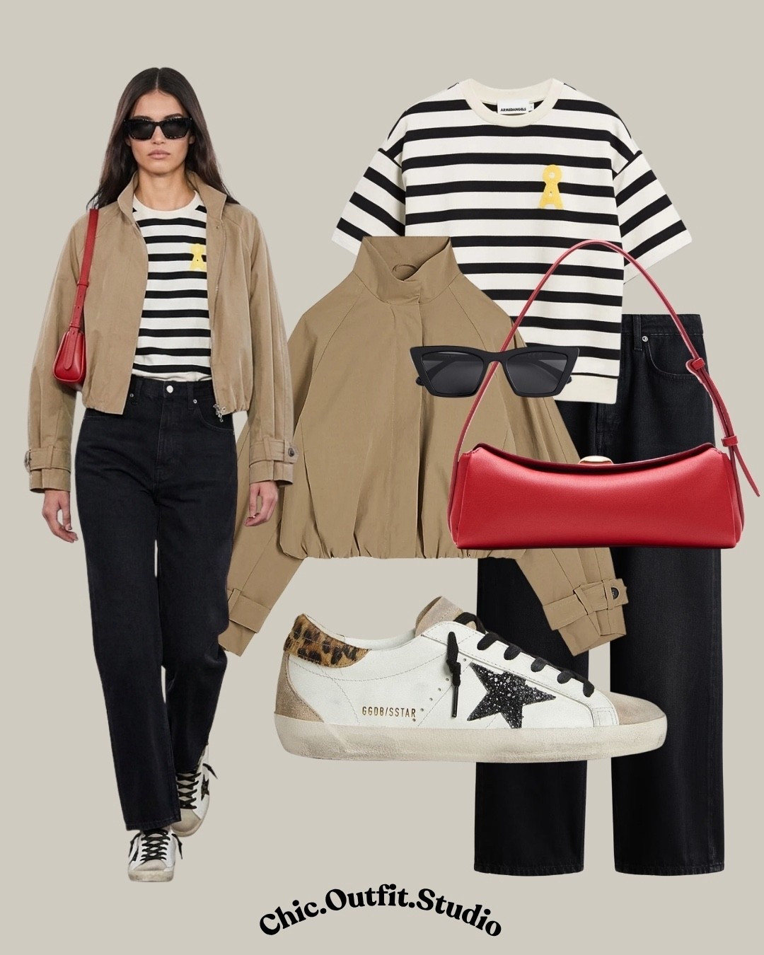 Funnel Neck Cropped Trench Jacket Sporty Chic

✨A Funnel Neck Cropped Trench Jacket paired with black jeans and a striped tee creates a modern sporty-chic outfit. Finished with retro sneakers and a bold red bag, this look is relaxed, cool, and perfect for everyday wear with a statement twist.

✨Ideal for running errands, travel days, casual city looks, or relaxed weekends.

✨Tags: funnel neck cropped trench jacket outfit, sporty chic outfit women, striped tee outfit, neutral jacket outfit, black jeans casual outfit, sneakers outfit women, casual cool style, european street style outfit, everyday casual chic, spring outfit ideas women

#LTKspring #LTKstyletip #LTKuk
