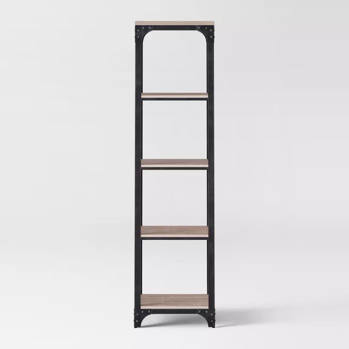 72" Franklin 5 Shelf Narrow Bookshelf Gray - Threshold™ | Target