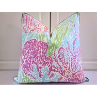 Lily Pultizer Decorative Pillow Cover-Let's Cha in Tiki/Shorely-16x16, 18x18, 20x20 | Etsy (US)