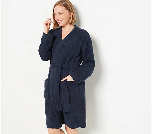 Barefoot Dreams CozyChic Short Wrap Robe - QVC.com | QVC