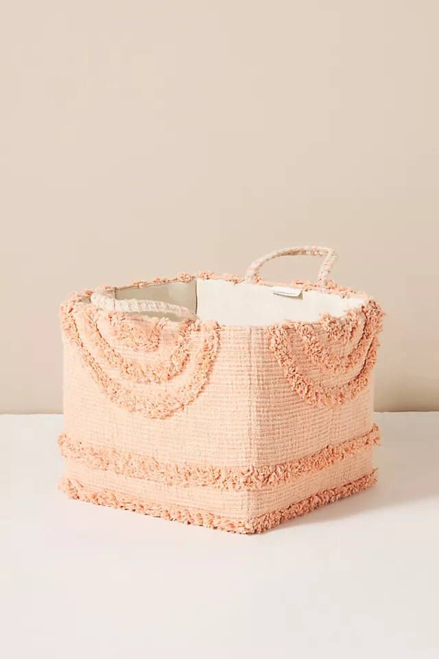 Peach Tufted Basket | Anthropologie (US)