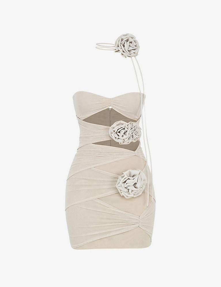 Caterina flower cut-out woven mini dress | Selfridges
