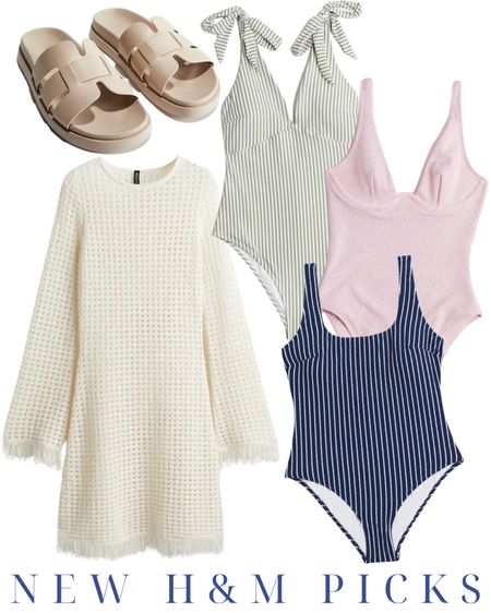 H&M finds | swim | coverup | women’s clothing | one piece swimsuits | bikini | pool | beach | shoes | slides | 

#LTKstyletip #LTKswim #LTKbeauty