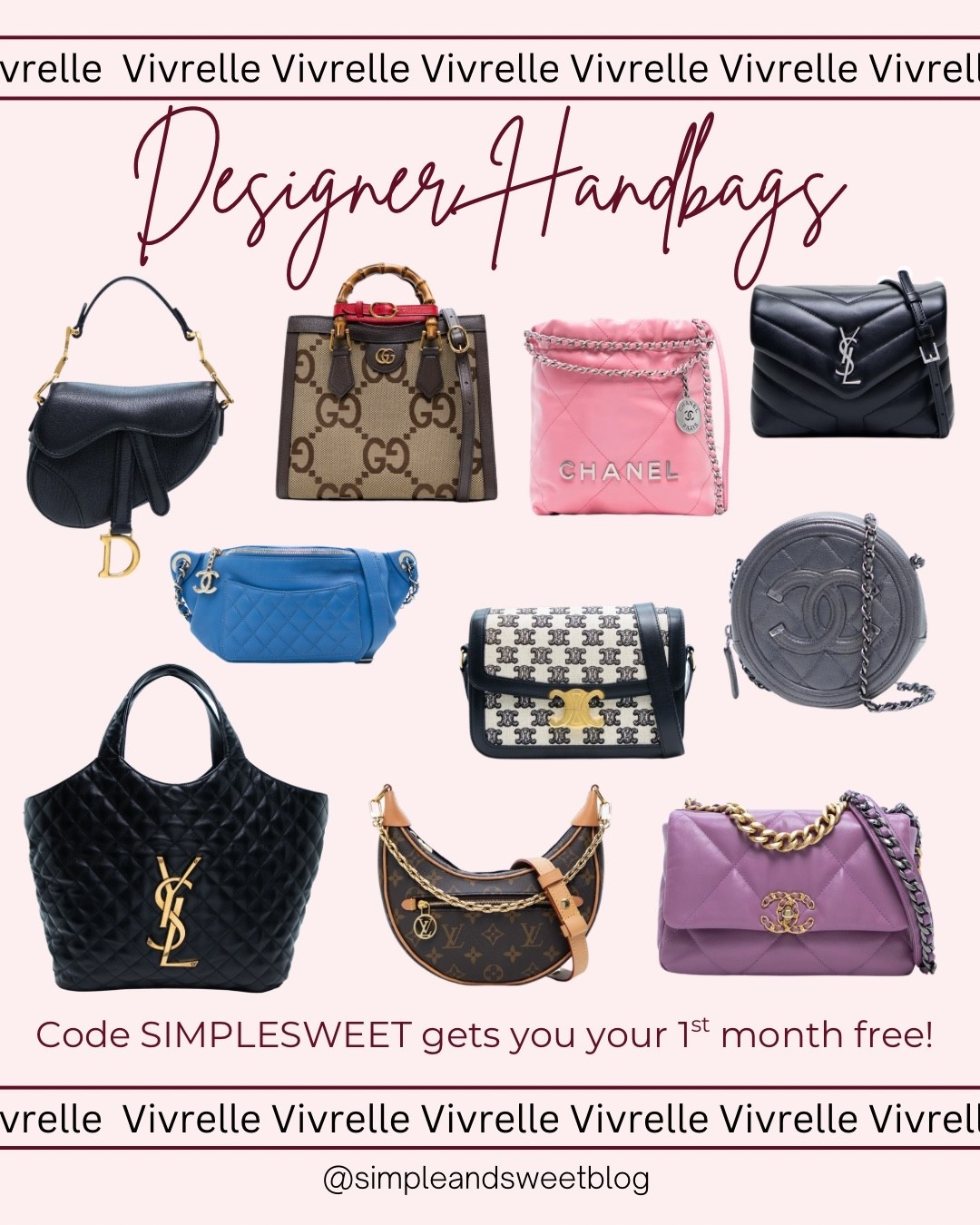 Did you know you can borrow designer items with Vivrelle!? A monthly membership that allows you to borrow designer items and my code SIMPLESWEET gives you your first month free!! I linked a few bags I’m eyeing but check them out for yourself! @Vivrelle #vivrellepartner #ad

#LTKWedding #LTKSeasonal