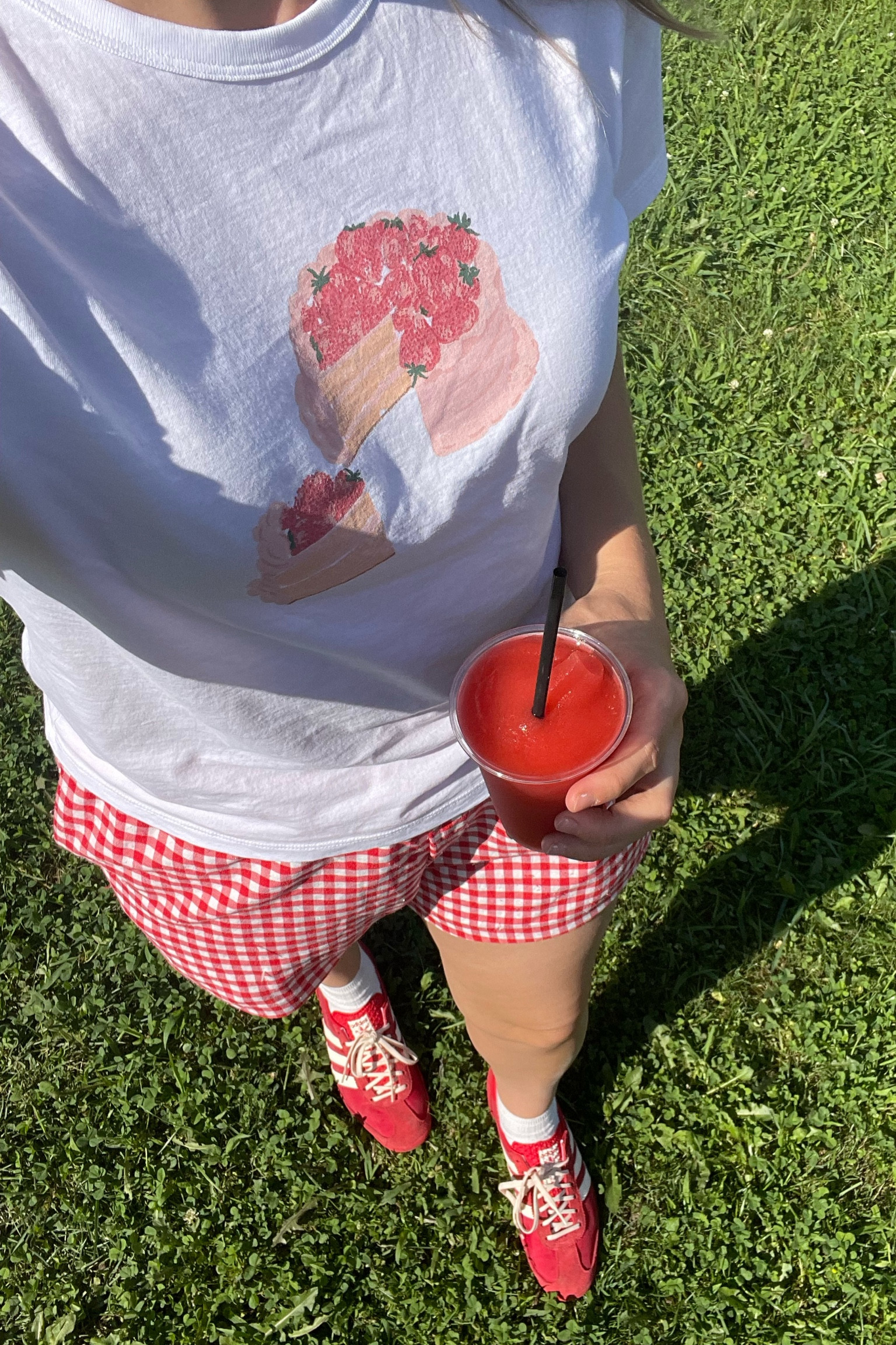 County fair fit 🧺🐏🍒

Gingham shorts are one of my most-worn items this summer. Fit tts. Graphic tee is so cute and flattering. Also fits tts 

Red shoes, cake tee, summer outfit, warm weather outfit, dog days of summer, adidas 

#LTKFindsUnder50 #LTKxAF #LTKShoeCrush