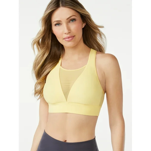 Sofia Active by Sofia Vergara Women's Medium Impact V-Mesh Sports Bra | Walmart (US)