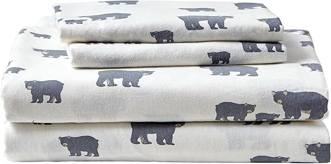Eddie Bauer - Queen Sheets, Cotton Flannel Bedding Set, Brushed for Extra Softness, Cozy Home Dec... | Amazon (US)