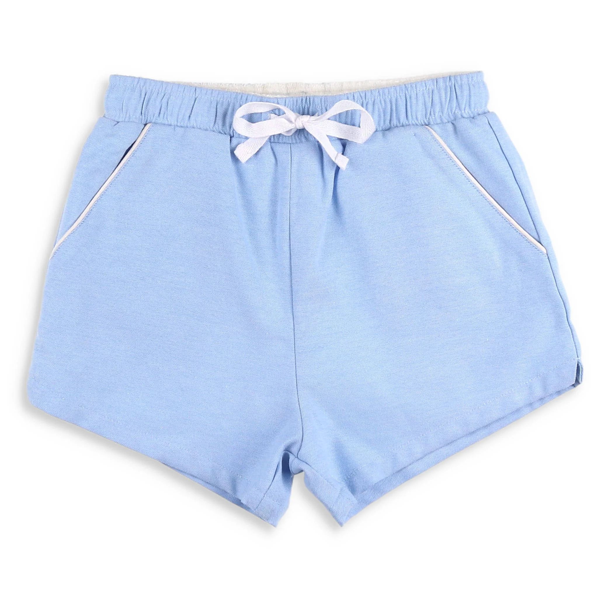 Boys Light Blue Oxford Shrimp Shorts - Shrimp and Grits Kids | Shrimp and Grits Kids