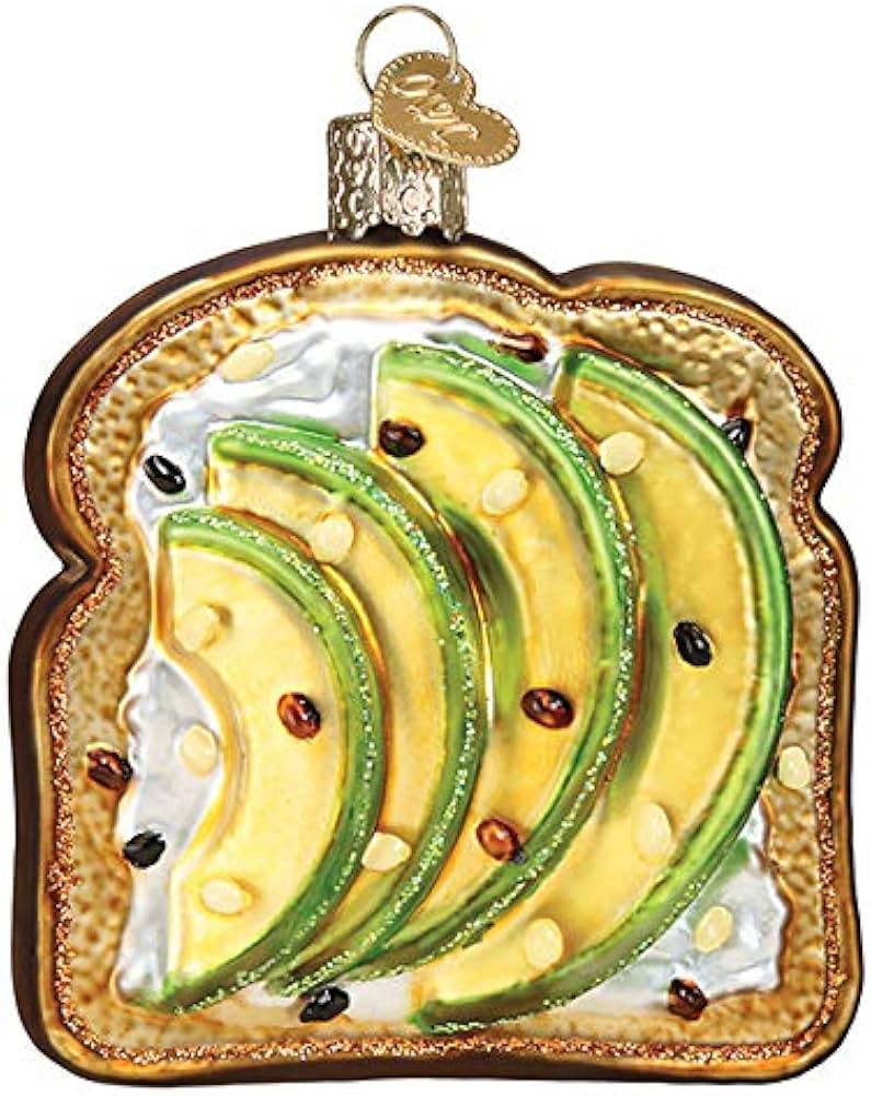 Old World Christmas Avocado Toast Blown Glass 2020 Unique Christmas Ornaments for Christmas Tree Dec | Amazon (US)