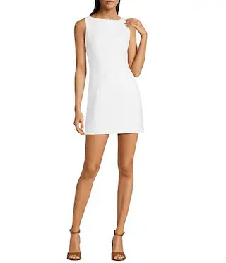 Whisper Boatneck Sleeveless Mini Dress | Dillard's