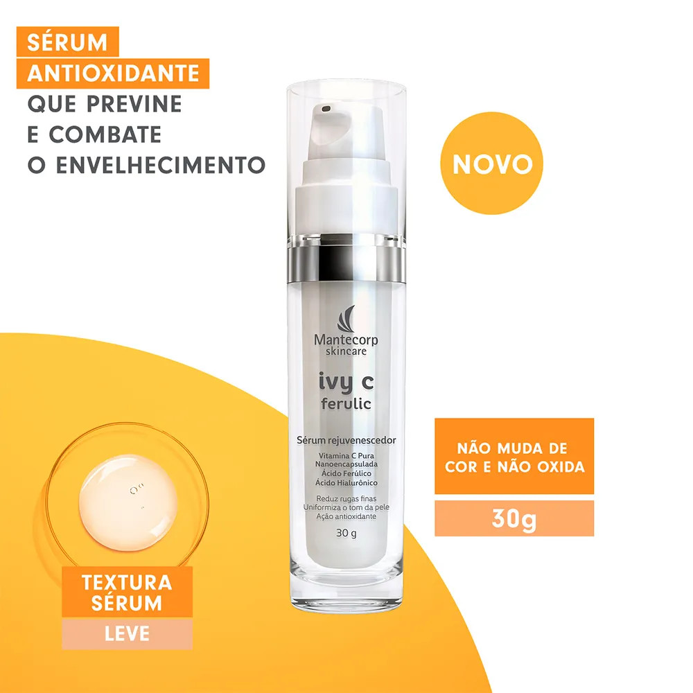 Sérum Facial Rejuvenescedor Mantecorp Ivy C Ferulic Sérum 30 g | Amobeleza (BR)