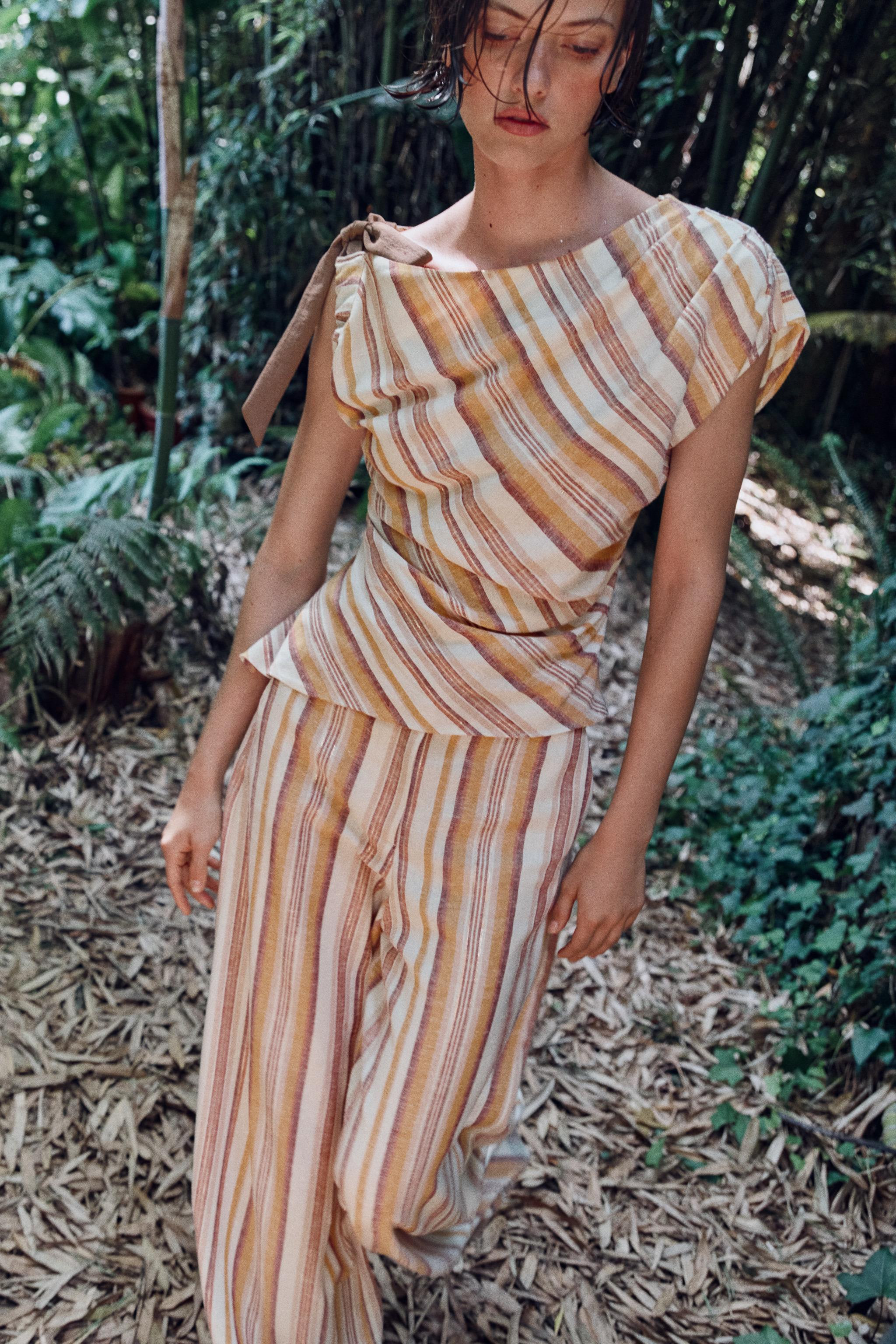 LINEN STRIPED TOP | Zara US