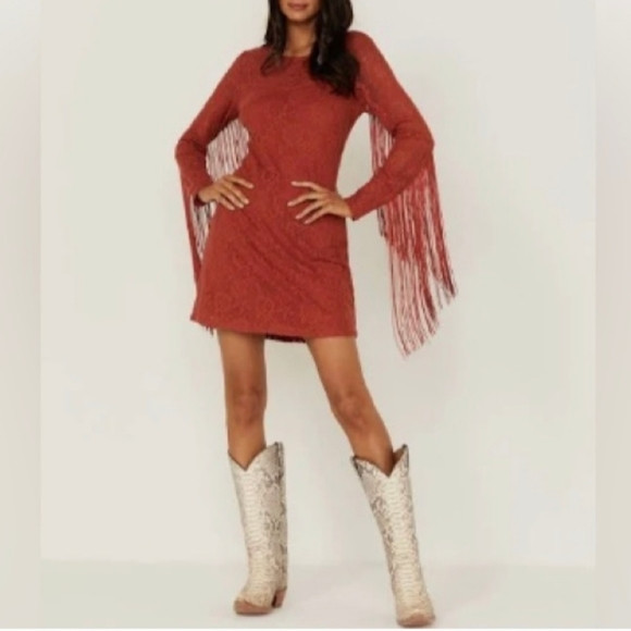 Idyllwind Fairline Crochet Fringe Dress Size Large | Poshmark