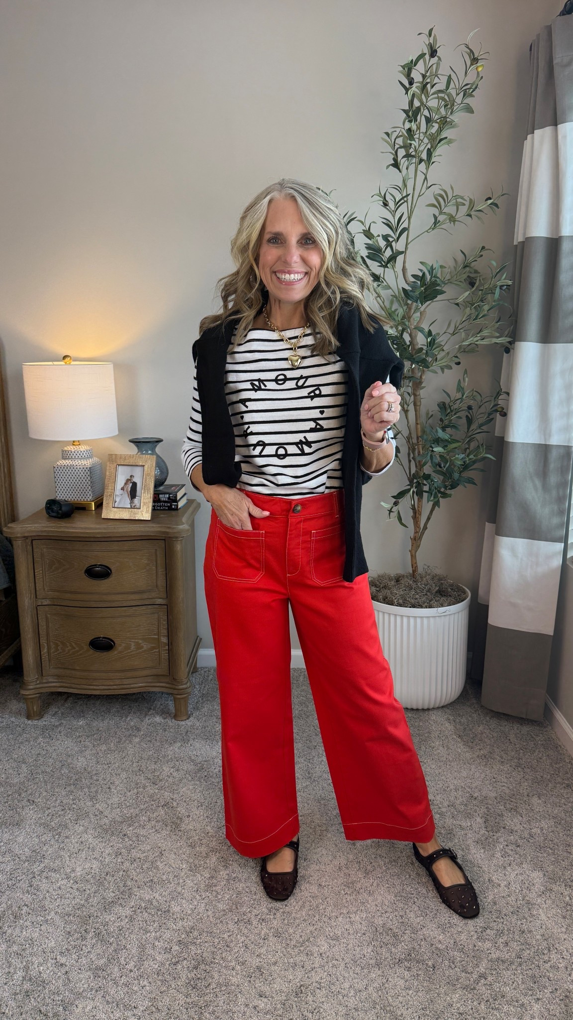 I love a pair of red pants. Wearing 26/ XS shirt 

#LTKOver40 #LTKSaleAlert