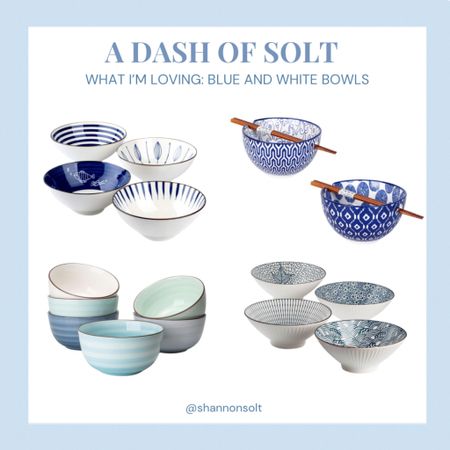 Shopping for pretty blue and white bowls and rounded up some favorites!

Pottery, ceramics, soup bowl, ramen bowl, home, blue and white, coastal style 

#LTKhome #LTKfindsunder100