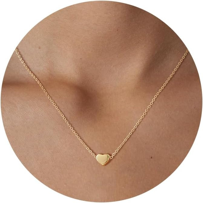 Valloey Rover Gold Necklace for Women 14K Gold Plated Circle Cubic Zirconia Pendant Necklace Dain... | Amazon (US)