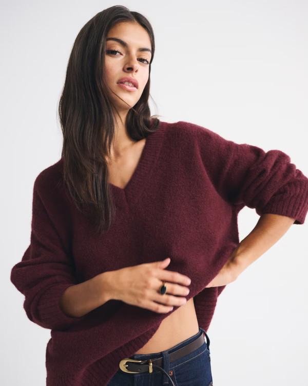 Women's Dad V-Neck Sweater | Women's New Arrivals | Abercrombie.com | Abercrombie & Fitch (US)