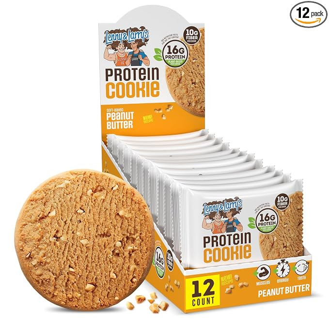 Lenny & Larry's Protein Cookie, Peanut Butter \u2013 High Protein Snacks with 16g Plant Protein, ... | Amazon (US)