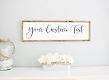 Framed Custom Wood Sign, Personalized Words or Text Wooden Wall Decor, Rustic Farmhouse Home Decor,  | Amazon (US)