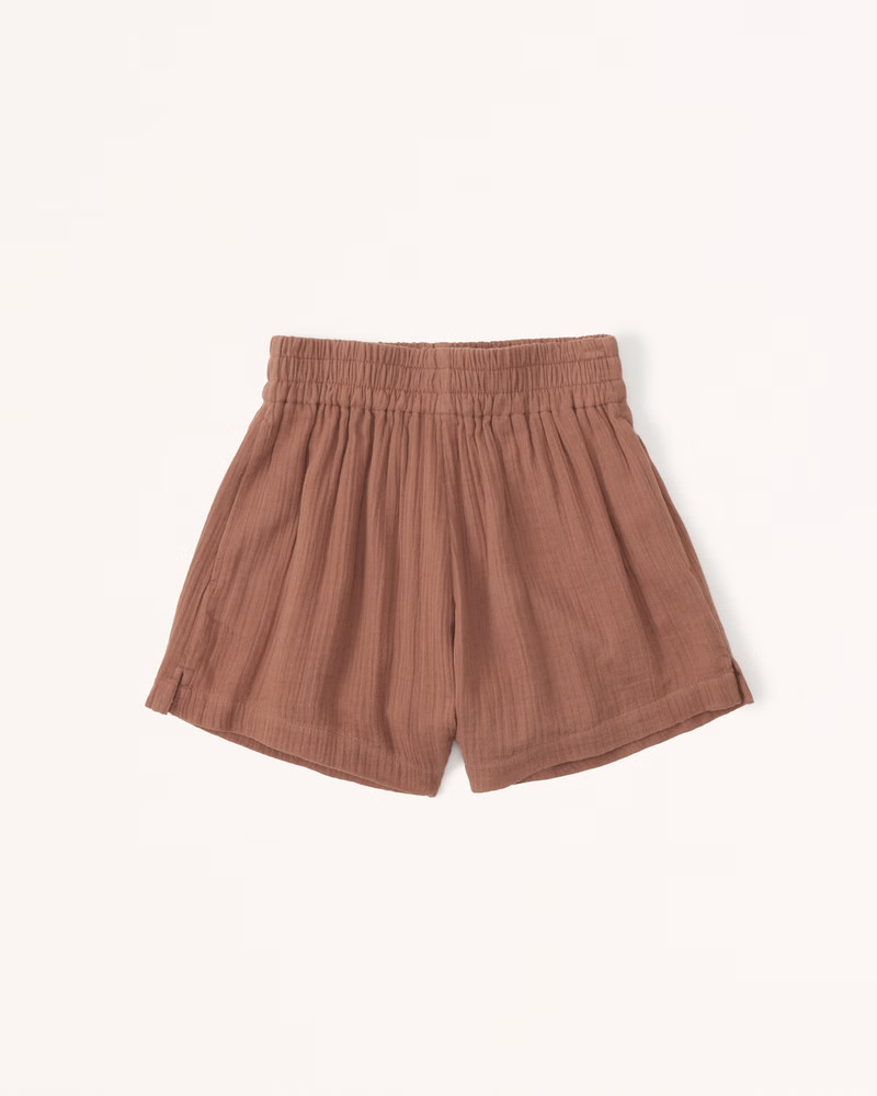 Women's Gauze Pull-On Shorts | Women's Bottoms | Abercrombie.com | Abercrombie & Fitch (US)