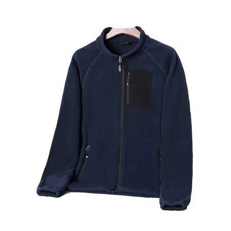 Niuer Ladies Thicken Plush Zipper Coat Women With Pockets Outwear Color Block Winter Warm Long Sleev | Walmart (US)