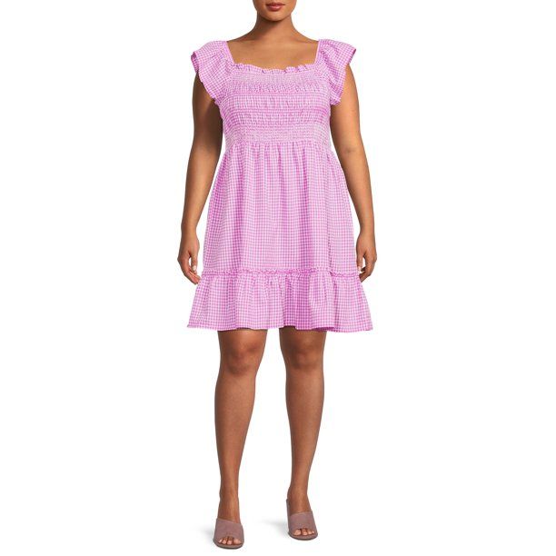 Terra & Sky Women's Plus Size Tiered Smock Dress | Walmart (US)
