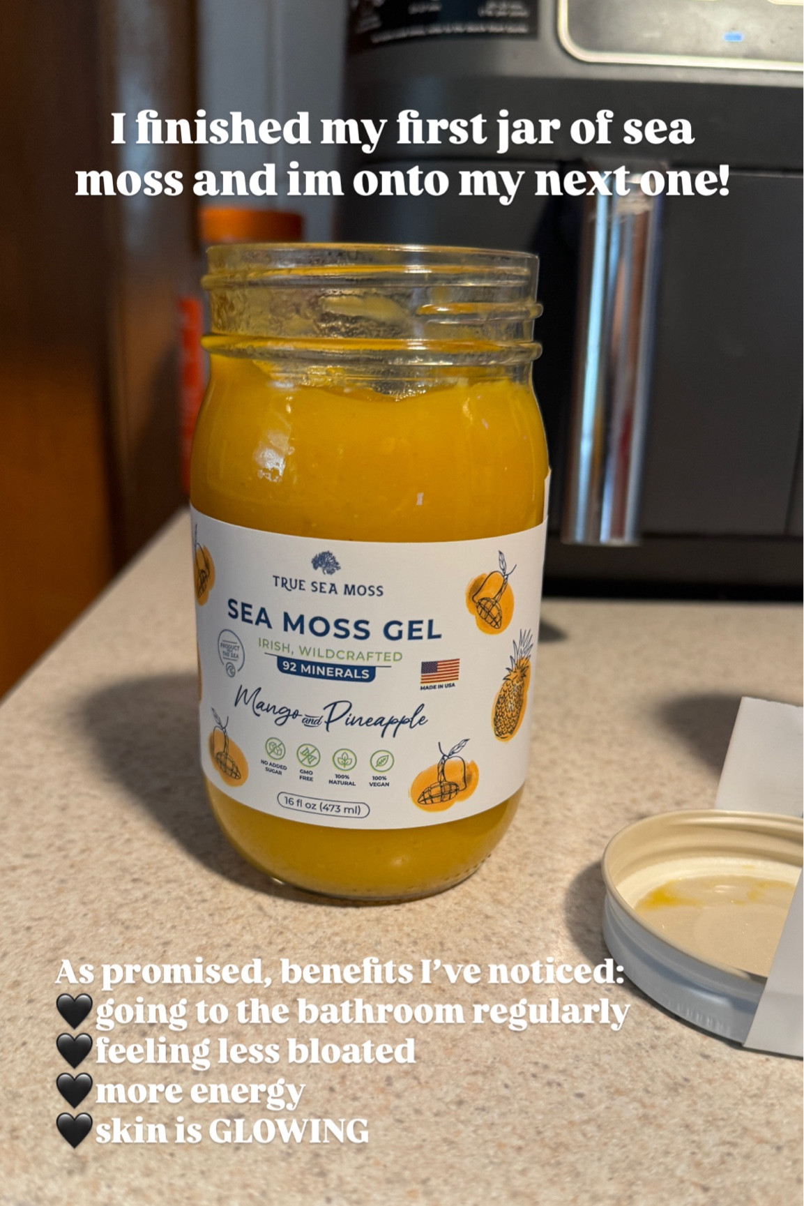 I've been trying to heal my gut over the past few months. I was suffering from some really bad GI issues since having Ruby that my drs think are related to all the pain meds/antibiotics i was on when fighting sepsis last year. at this point, I'll try anything i see sea moss all over my FYP so i finally caved and tried it. Finally finished my first jar and onto my second now! I’m obsessed!!!

#LTKCyberWeek #LTKMidsize #LTKActive