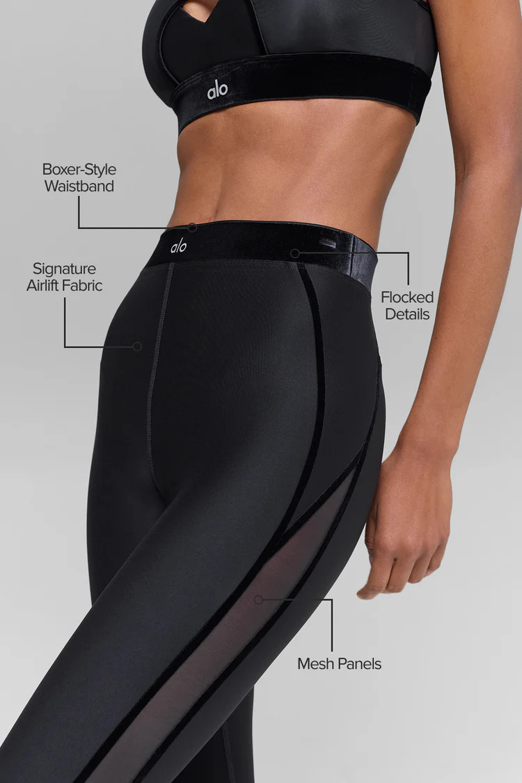 Airlift High-Waist Moonlight Legging - Black | Alo Yoga (US)