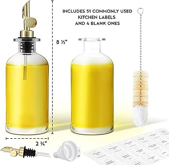 Olive Oil Dispenser Bottle for Kitchen, Coffee Syrup Dispenser - Elegant & Classy Olive Oil Bottl... | Amazon (US)