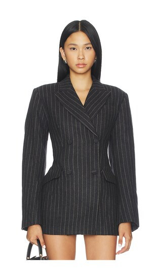 AFRM Jemima Blazer in Grey. - size XS | Revolve Clothing (Global)