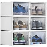 YITAHOME Shoe Box, Set of 6 Shoe Medium Size Storage Lightweight Cardboard Organizers Stackable Shoe | Amazon (US)