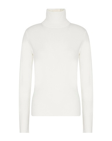 8 By YOOX KNIT SLIM FIT ROLL-NECK
 | Rollkragenpullover Elfenbein Damen | YOOX | YOOX (DE)