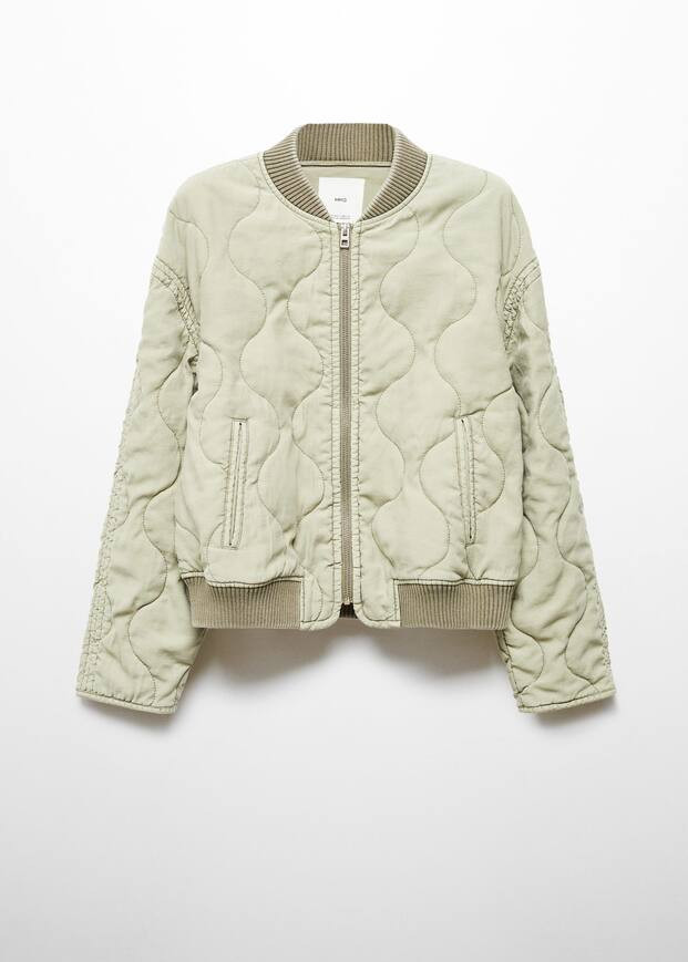 Quilted bomber jacket -  Women | Mango USA | MANGO (US)