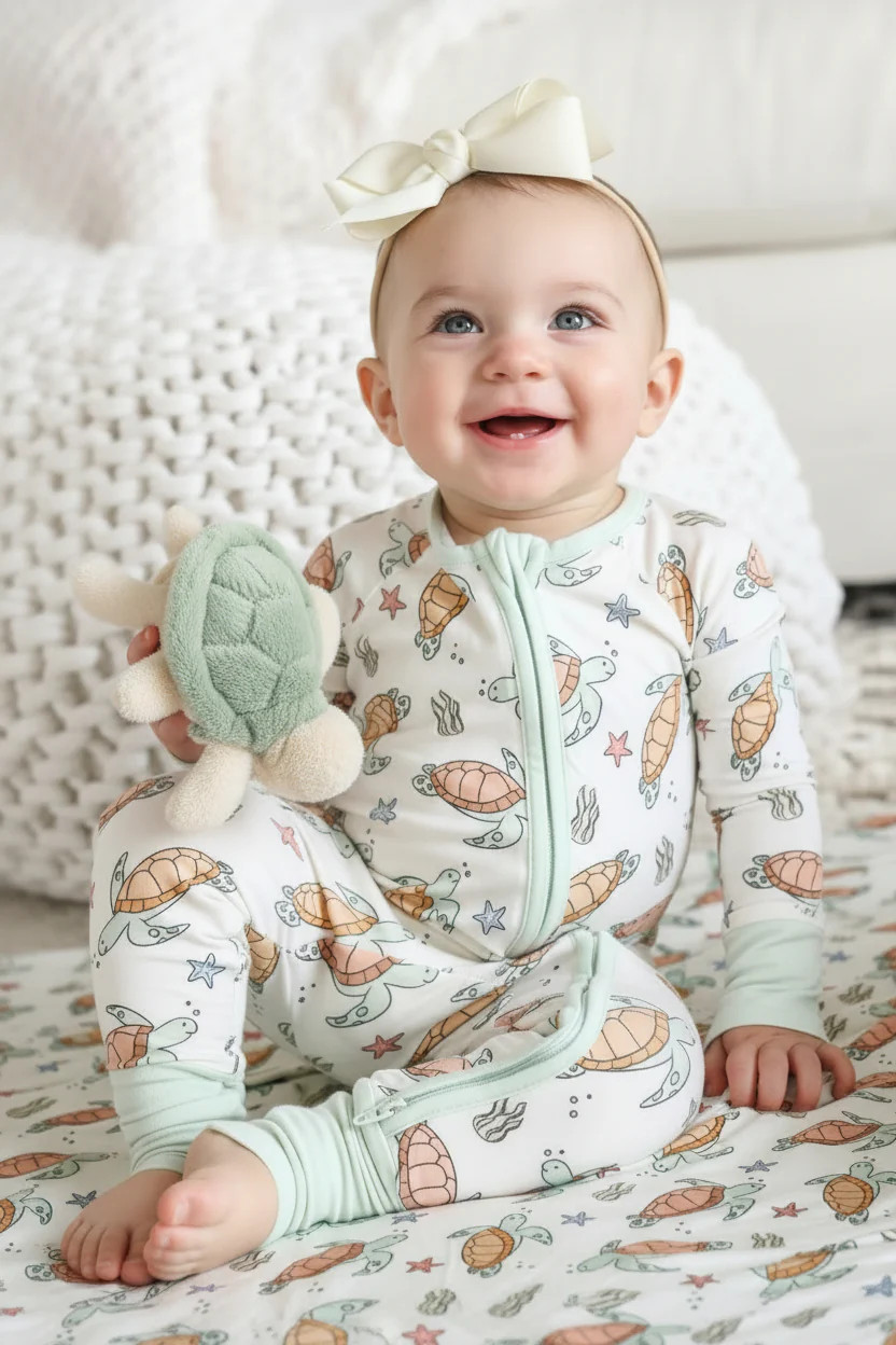 Convertible Zip Romper | Turtley Rad | Caden Lane