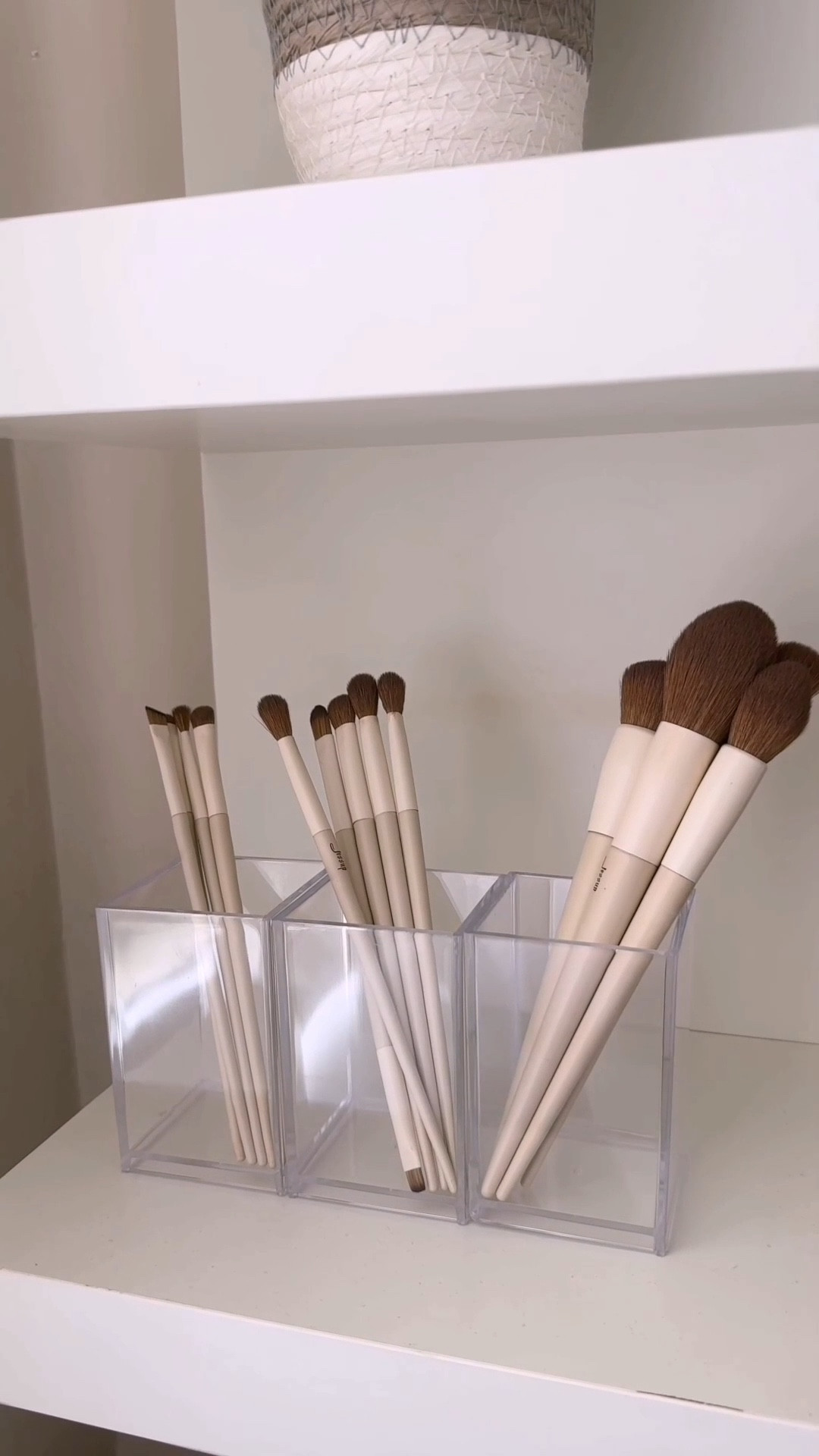 Plastic holders organizers for makeup brushes 

Storage and organizationn

#LTKVideo #LTKHome #LTKBeauty