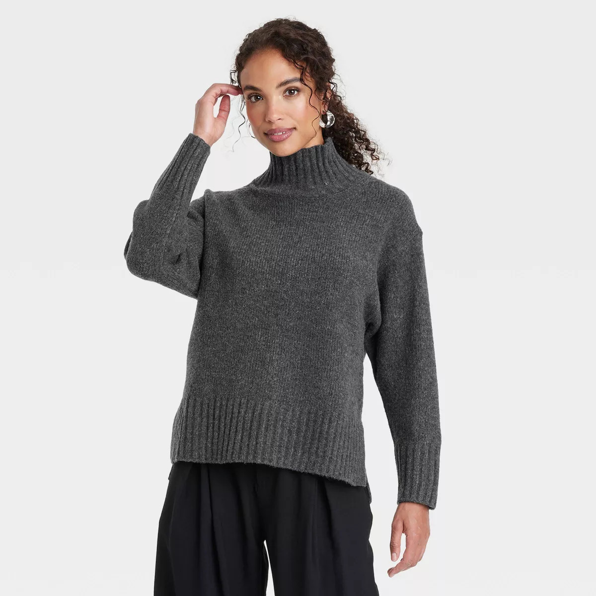 Women's Cozy Knit Mock Turtleneck Pullover Sweater - A New Day™ | Target